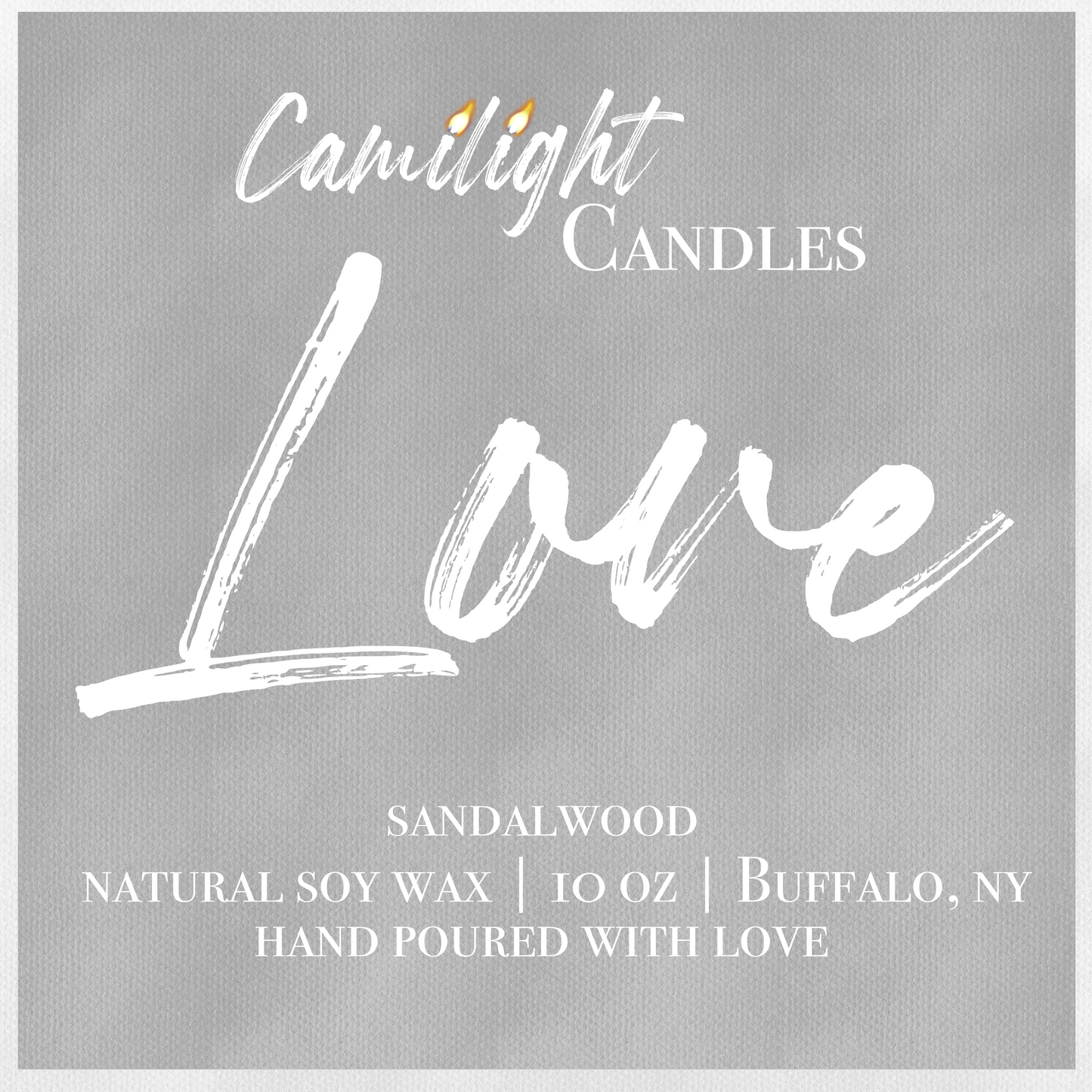 LOVE Candle (Sandalwood Scent)