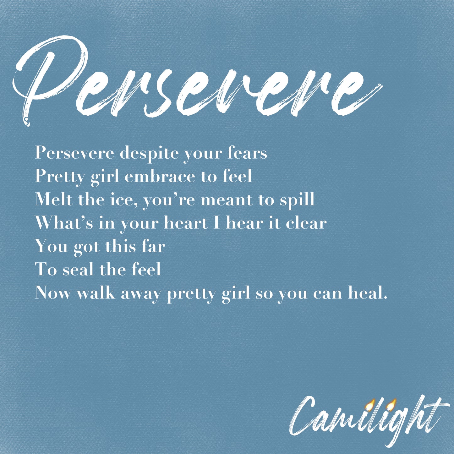 Persevere Poem 4"x4" Magnet