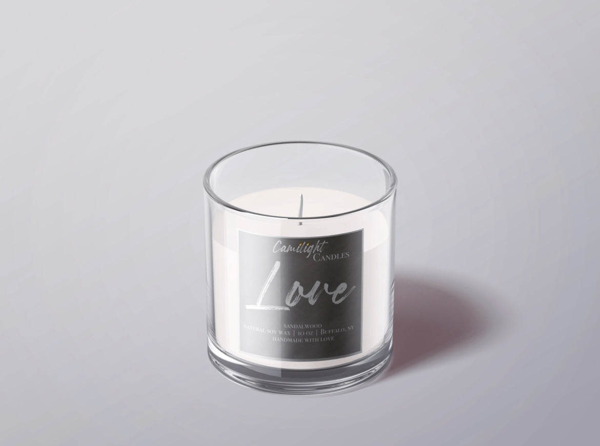 LOVE Candle (Sandalwood Scent)