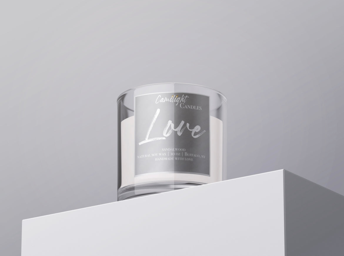 LOVE Candle (Sandalwood Scent)