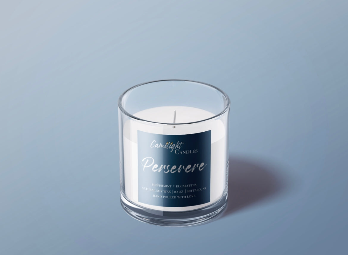 Persevere Candle (Peppermint + Eucalyptus)