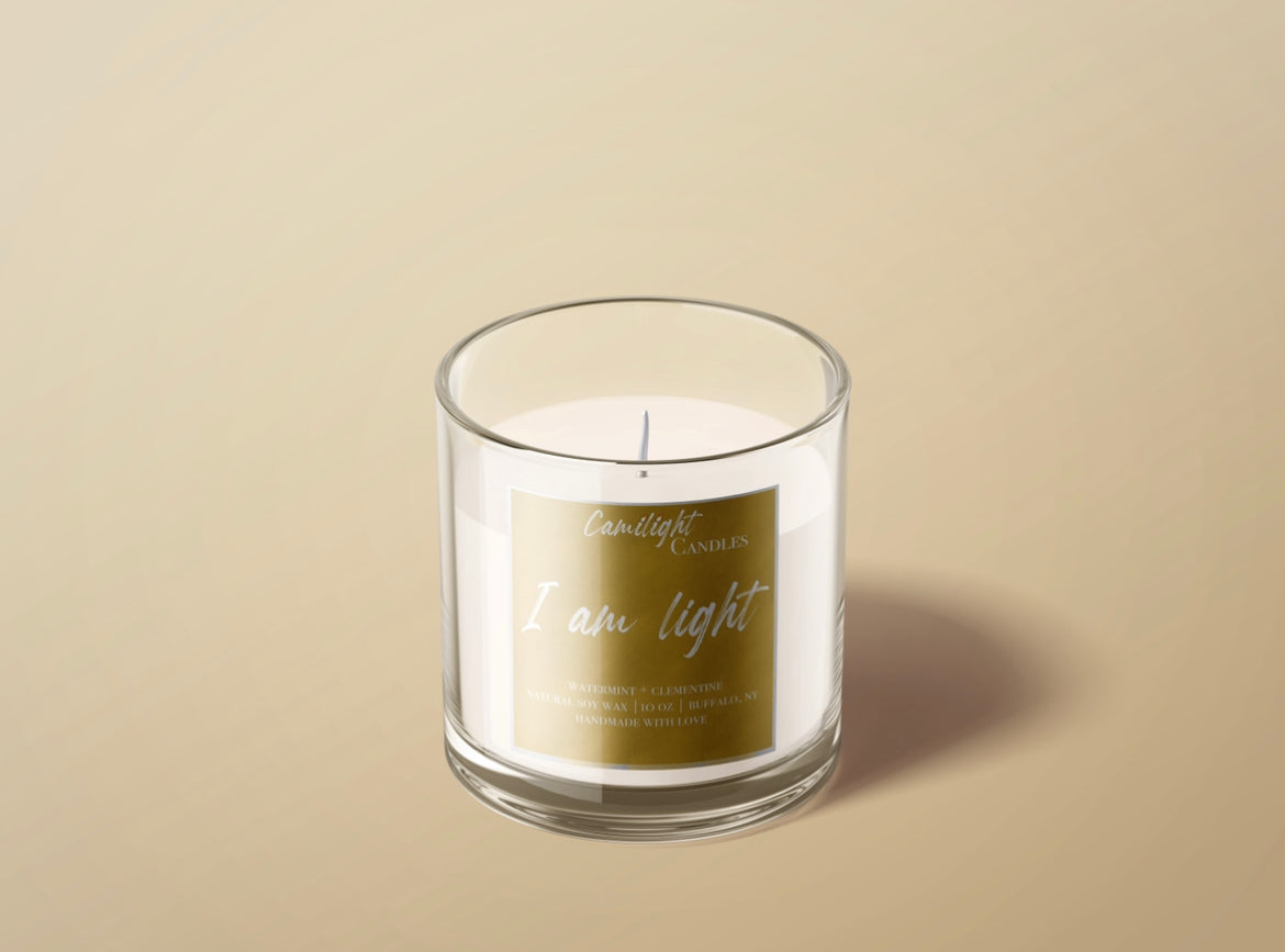 I AM LIGHT Candle (Watermint + Clementine)